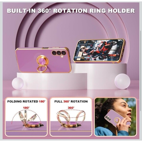 Samsung Galaxy A14 5G Magnetic Hybrid Armor KickStand Ring Holder Case Cover - Picture 3 of 7